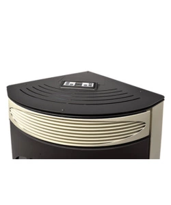 STUFA A PELLET ANGOLARE VENTILATA CARIS "GEMMA" AVORIO 10,5 KW
